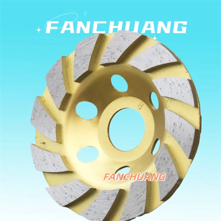 Heavy Duty Turbo Row Diamond Cup Grinding Wheel 4Inch